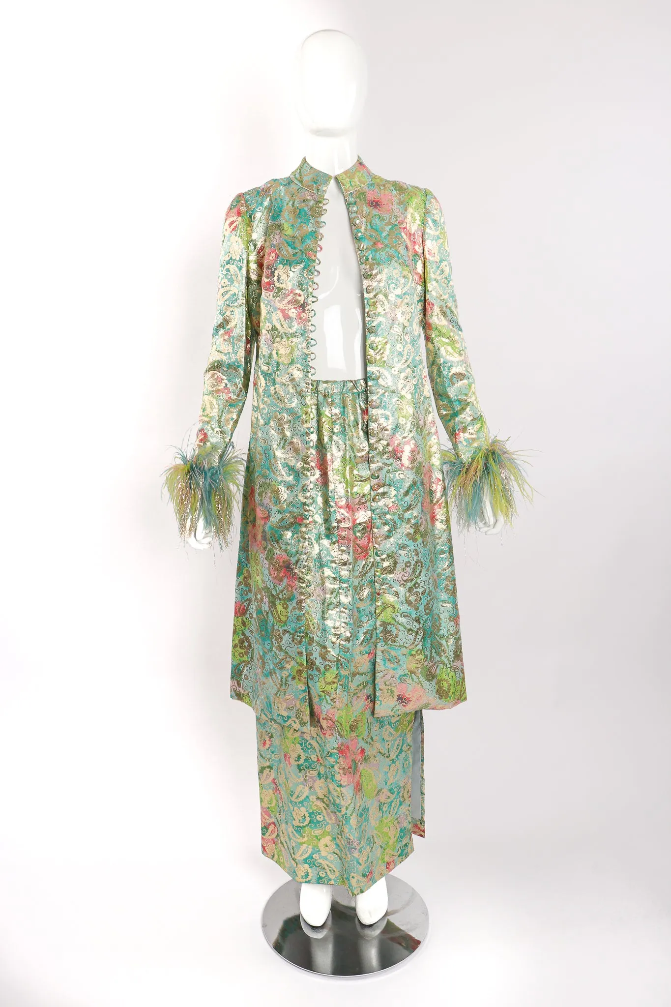 Romantica Brocade Duster & Skirt Set