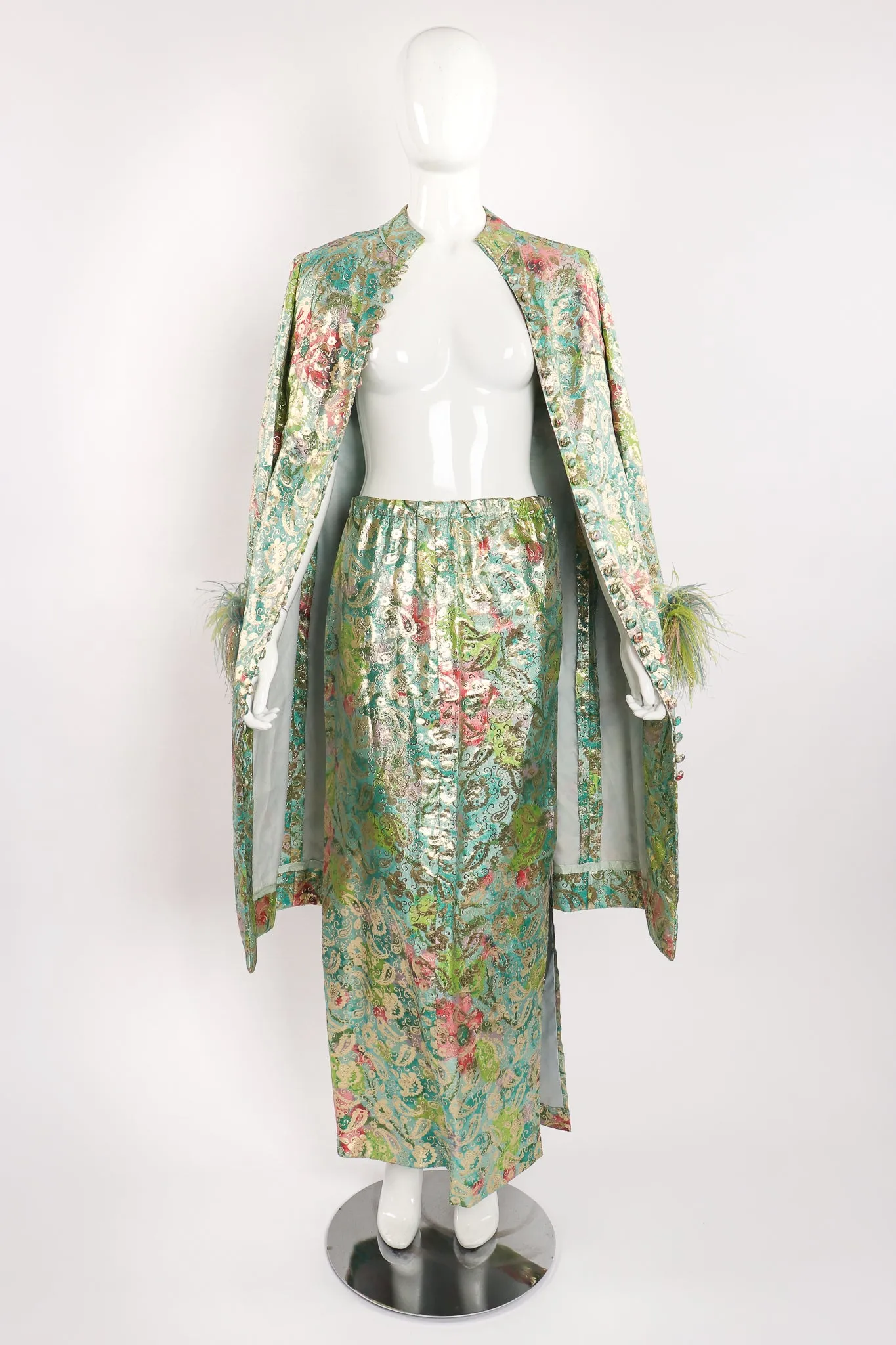 Romantica Brocade Duster & Skirt Set