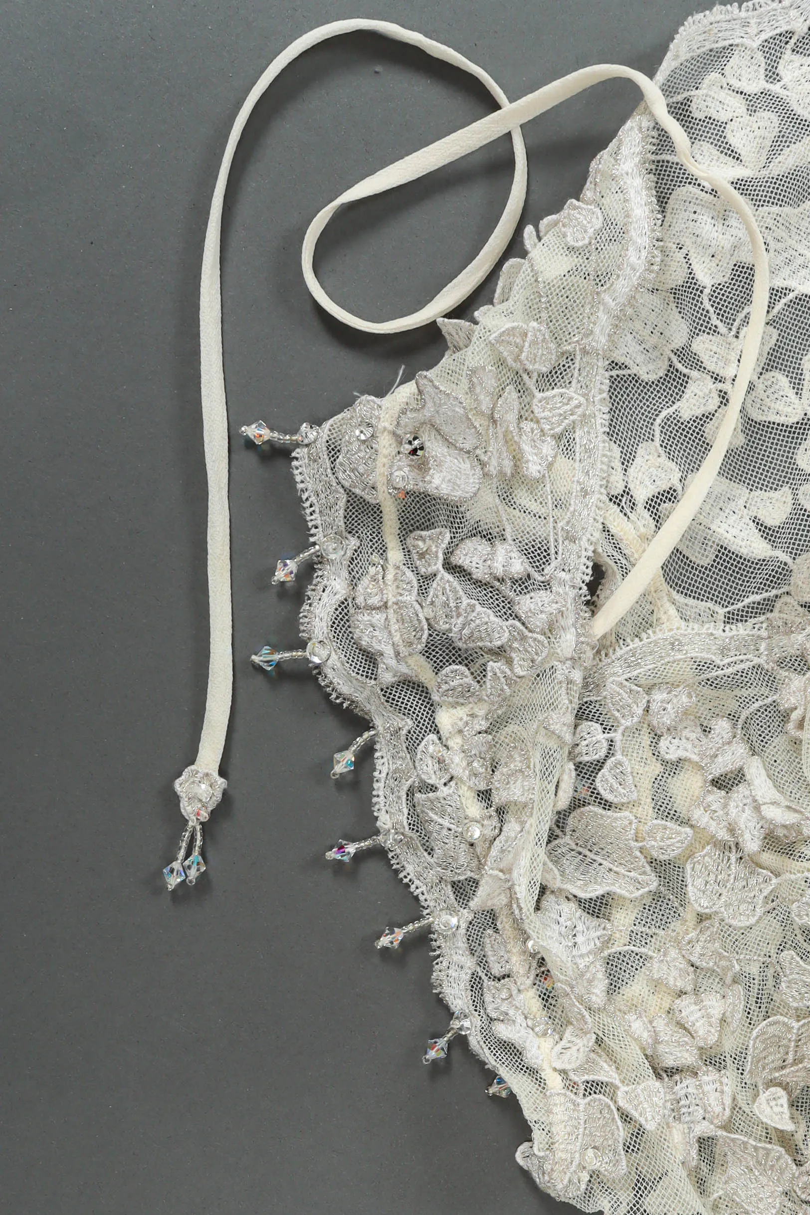Sheer Metallic Leaf Dress