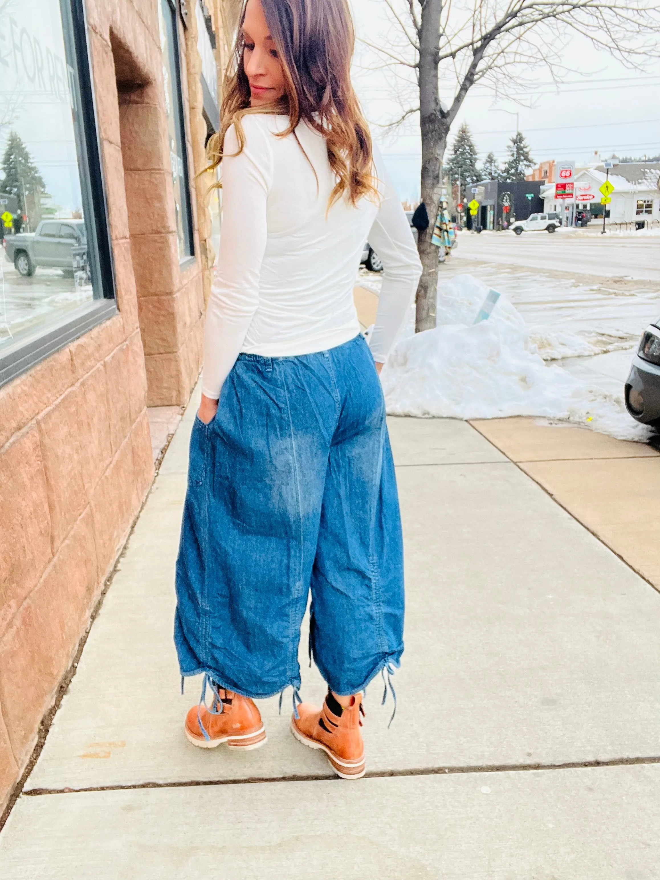 Slouchy Cropped Denim