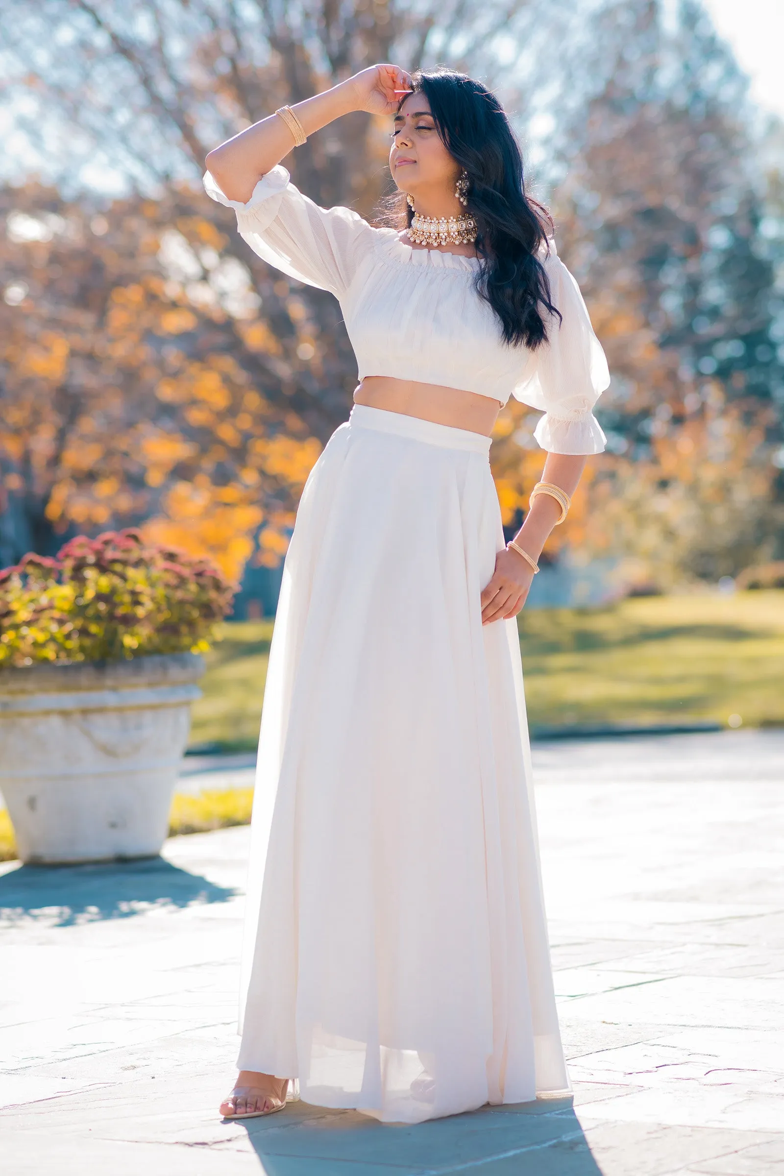VANILLA Metallic Lehenga Skirt