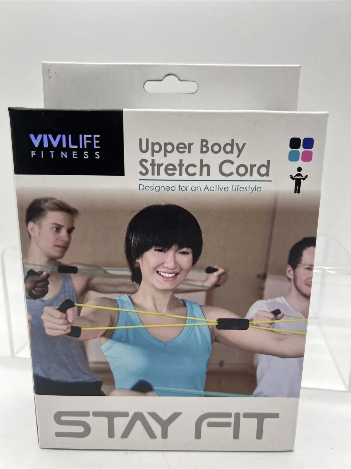 VIVILIFE Fitness Upper Body Stretch Cord Band Black Home Gym Office COMBINE Ship