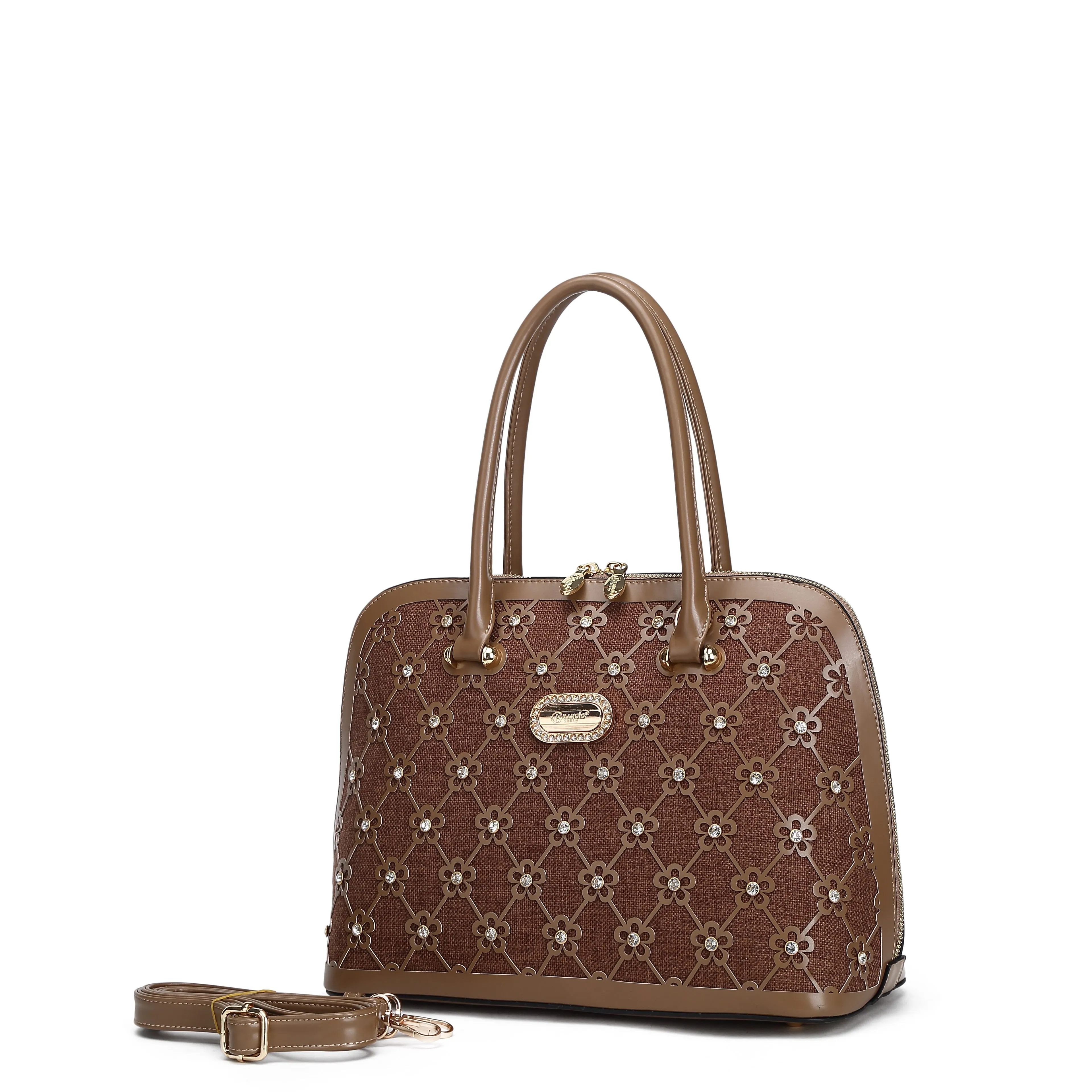 Wildflower Blossom Handmade Classy Canvas Medium Satchel [KO3001]